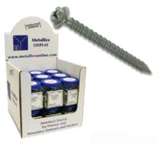 Metallics QCSH10 Silver/Seal Coated Over Zinc Hex/Slotted/Phillips/Square Concrete Screw Anchor 1/4 Inch x 1-1/4 Inch CraftCoat&reg; 1000