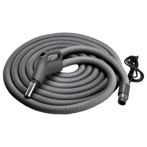 Nutone CH515 Current-Carrying Lightweight Crushproof Hose With Pigtail 1-1/4 Inch x 30 ft Vinyl Over Wire Dark Gray