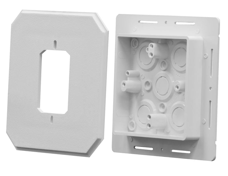 Arlington 8081F Plastic Wall/Vertical Mount All Siding Box Kit With Flange 6.5-Inch x 6.5-Inch