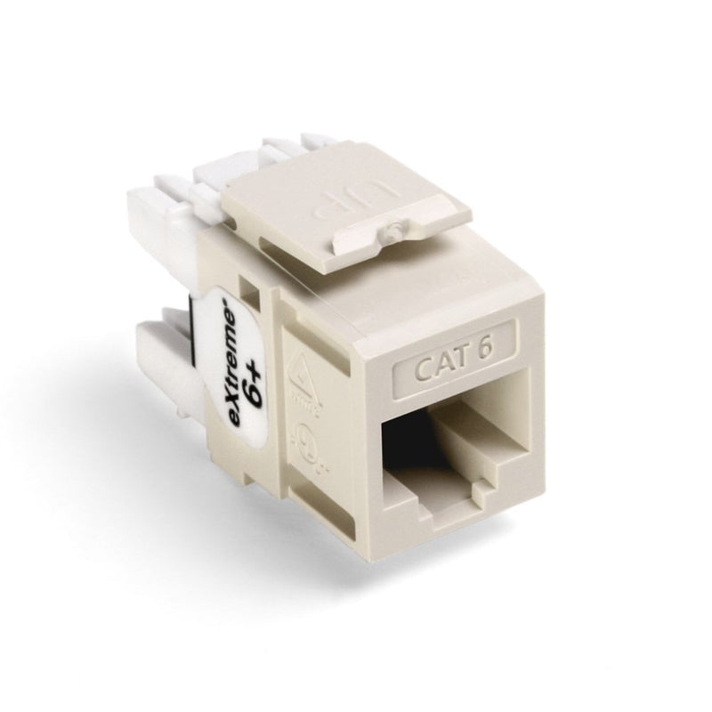 Leviton 61110-RT6 Connector 8 Position 110 Punchdown Light Almond Extreme QuickPort