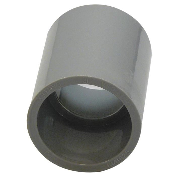 Cantex 6141630 Gray PVC Coupling With Center Stop 3 Inch