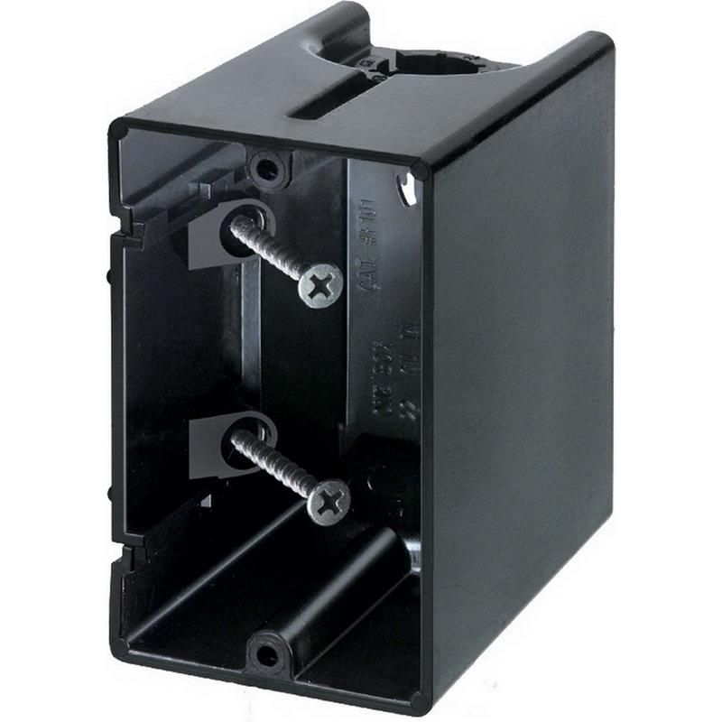 Arlington F101 1-Gang Non-Metallic Vertical Outlet Box 3.720 Inch x 2.280 Inch x 3.510 Inch 22.5 Cubic-Inch One-Box&trade;