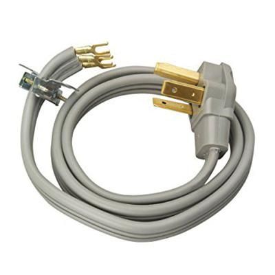 Coleman Cable 09124-88-09 Bare Copper SRDT Round Jacketed Dryer Power Supply Cord 10/3 4 ft Gray