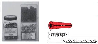 Metallics WAKJ14 Plastic Big Red Conical Wall Anchor Kit 1/4 Inch