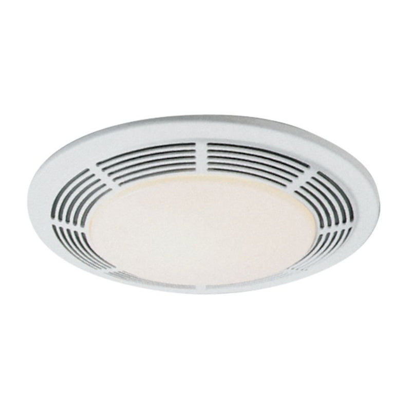 Nutone 8663RP Decorative Deluxe Fan/Light/Night Light w/ Round White Grille 100