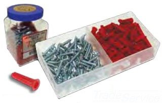 Metallics WAK15 Plastic Big Red Conical Wall Anchor Kit 5/16 Inch