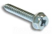 Metallics QDS184 Zinc Chromate Steel Indented Hex Washer/Slotted/Phillips/Square Recess Head Drive Pan Head Sheet Metal Screw