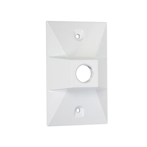 Taymac LV110WH One-Hole Rectangular Metal Lampholder Cover, White